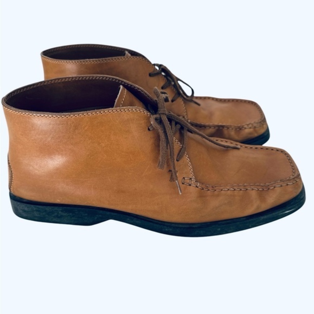 Tod’s Men’s Brown Leather Chukka Boots US 8 Lace-Up Made in Italy MSRP $500